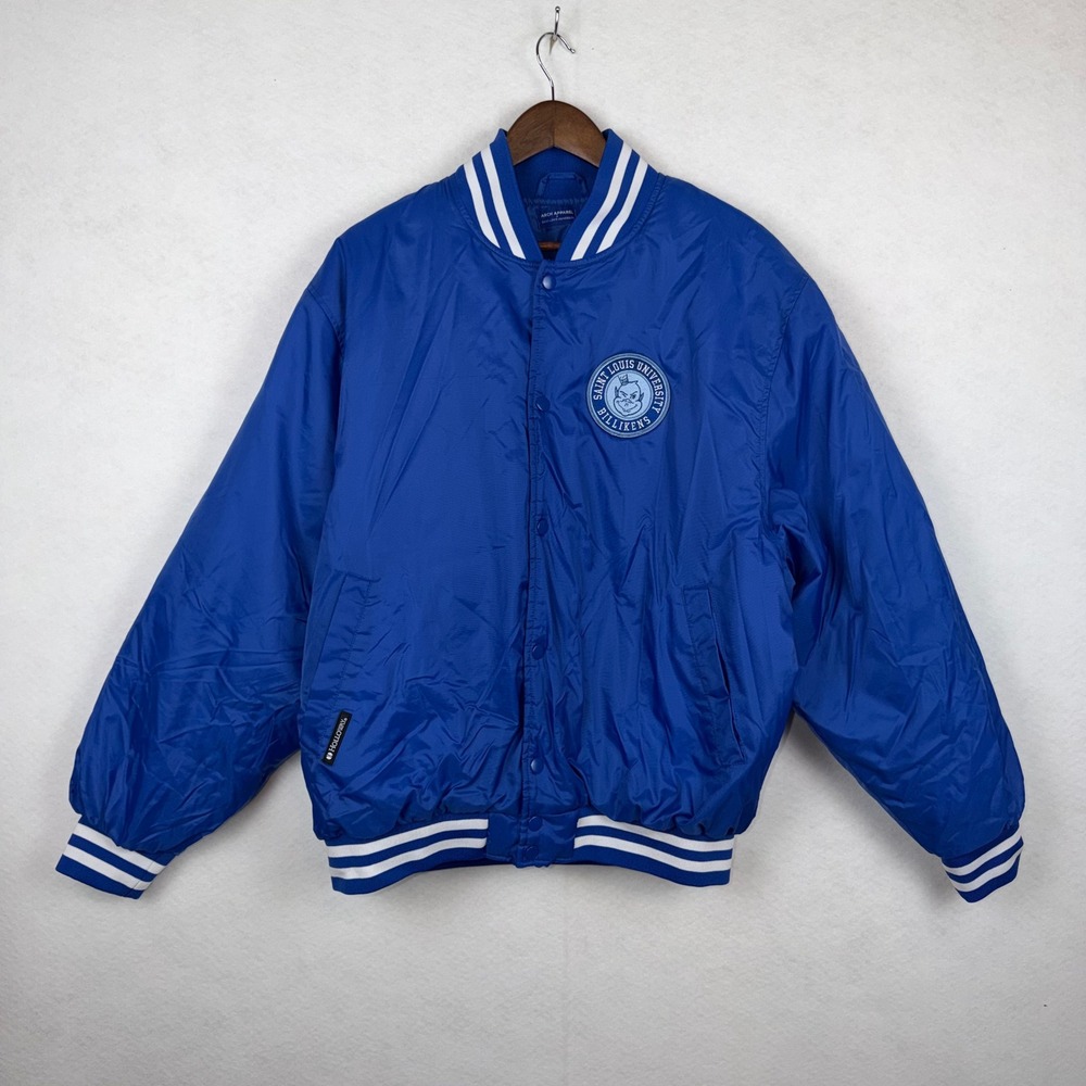 Arch Apparel SLU Billikens Varsity Jacket Mens Large Blue Quilted Bomber NCAA
